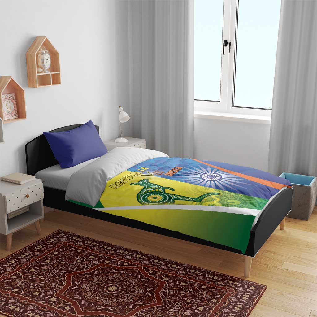 Australia And India Cricket Bedding Set Ashoka Chakra With Aboriginal - Vibe Hoodie