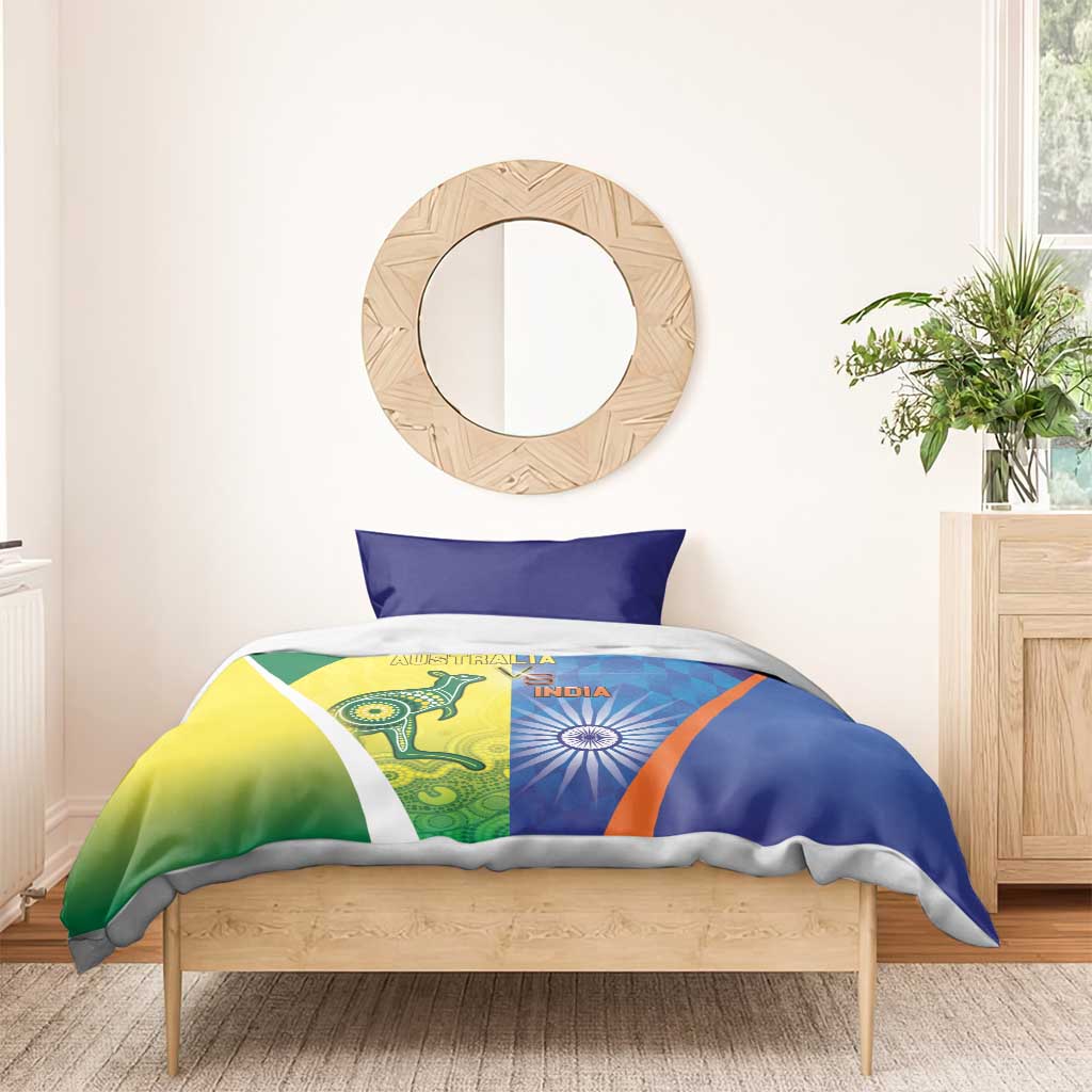 Australia And India Cricket Bedding Set Ashoka Chakra With Aboriginal - Vibe Hoodie