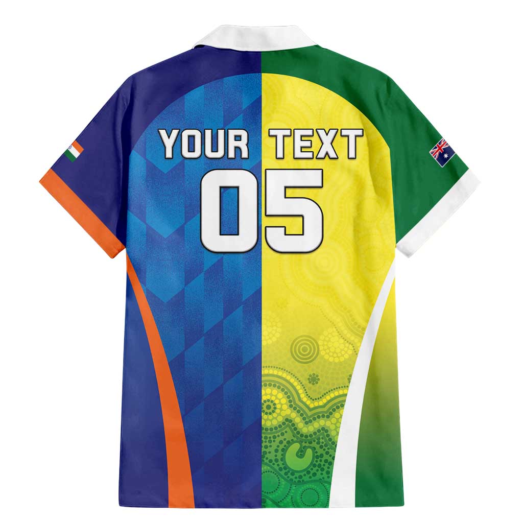 Custom Australia And India Cricket Family Matching Mermaid Dress and Hawaiian Shirt Ashoka Chakra With Aboriginal - Vibe Hoodie