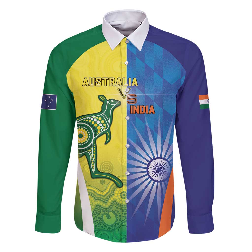 Custom Australia And India Cricket Family Matching Summer Maxi Dress and Hawaiian Shirt Ashoka Chakra With Aboriginal - Vibe Hoodie