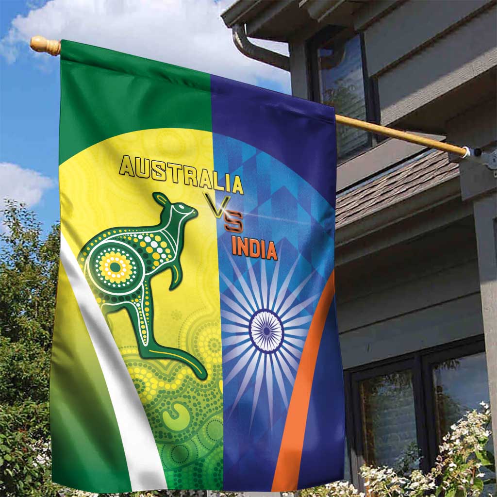 Australia And India Cricket Garden Flag Ashoka Chakra With Aboriginal - Vibe Hoodie