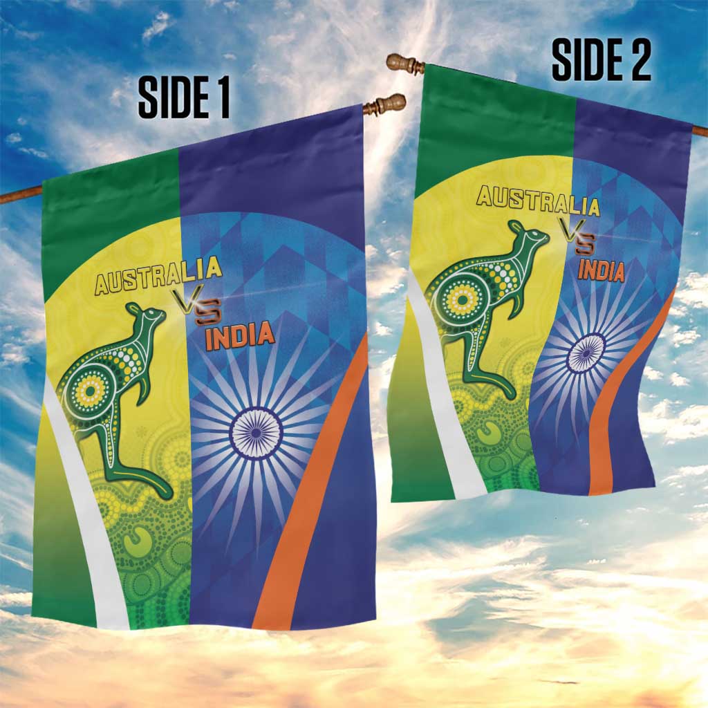 Australia And India Cricket Garden Flag Ashoka Chakra With Aboriginal - Vibe Hoodie