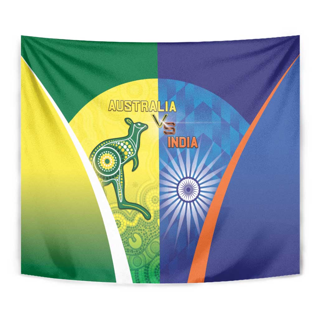 Australia And India Cricket Tapestry Ashoka Chakra With Aboriginal - Vibe Hoodie