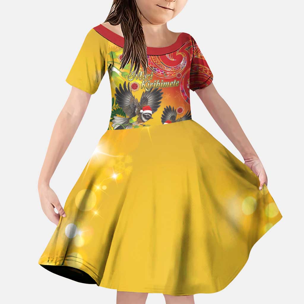 New Zealand Piwakawaka Christmas Family Matching Puletasi and Hawaiian Shirt With Maori Pattern