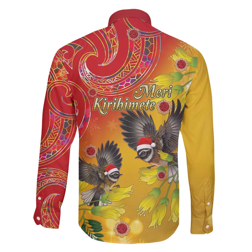 New Zealand Piwakawaka Christmas Family Matching Summer Maxi Dress and Hawaiian Shirt With Maori Pattern