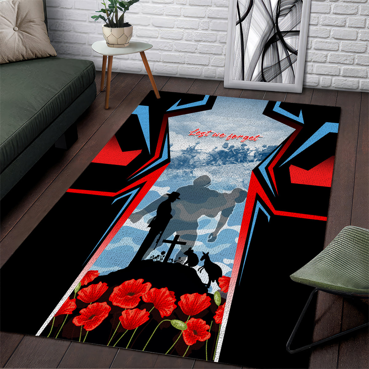 Australia ANZAC Day Area Rug Gallipoli Soldiers Simple Style LT05 - Vibe Hoodie Shop