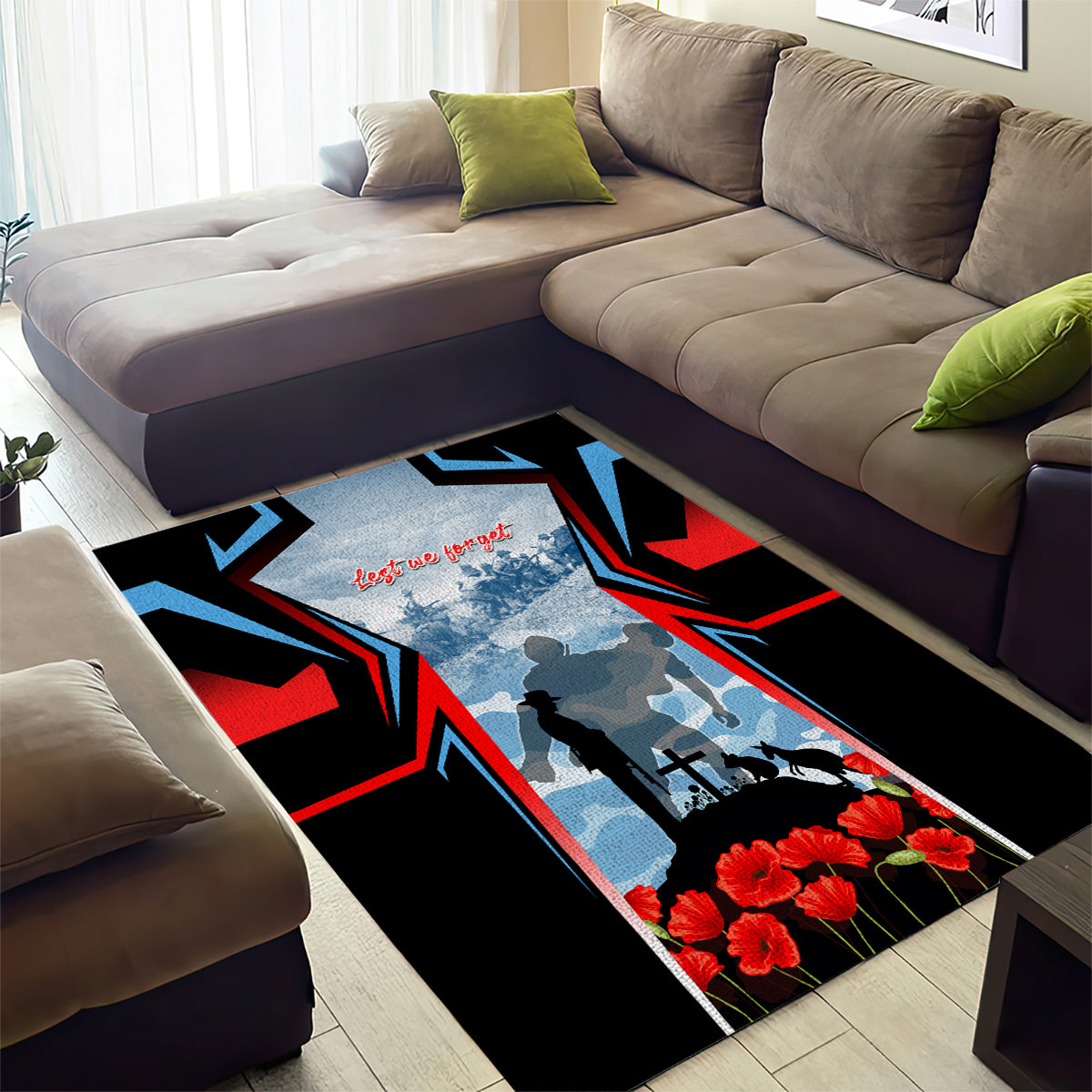 Australia ANZAC Day Area Rug Gallipoli Soldiers Simple Style LT05 - Vibe Hoodie Shop