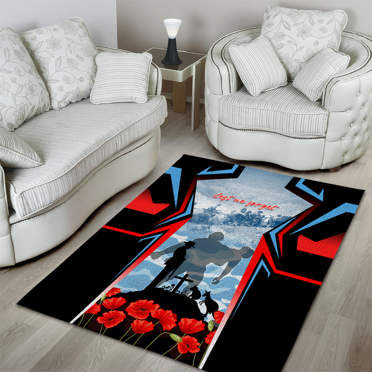 Australia ANZAC Day Area Rug Gallipoli Soldiers Simple Style LT05 - Vibe Hoodie Shop