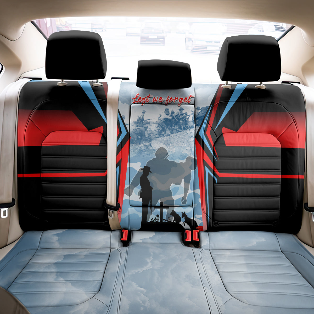 Australia ANZAC Day Back Car Seat Cover Gallipoli Soldiers Simple Style LT05