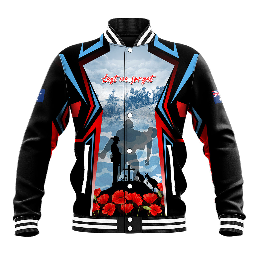 Australia ANZAC Day Baseball Jacket Gallipoli Soldiers Simple Style LT05 - Vibe Hoodie Shop