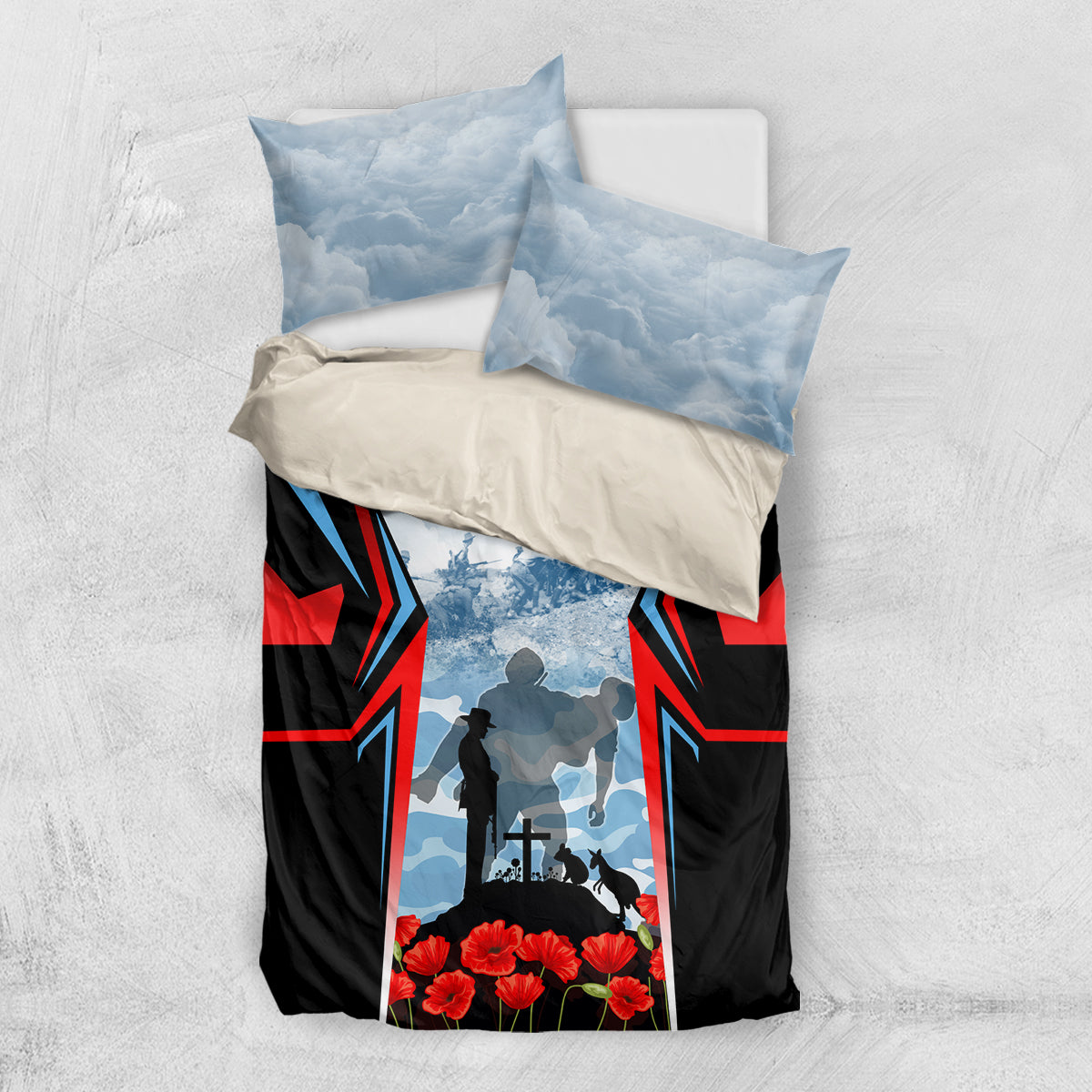 Australia ANZAC Day Bedding Set Gallipoli Soldiers Simple Style LT05 - Vibe Hoodie Shop