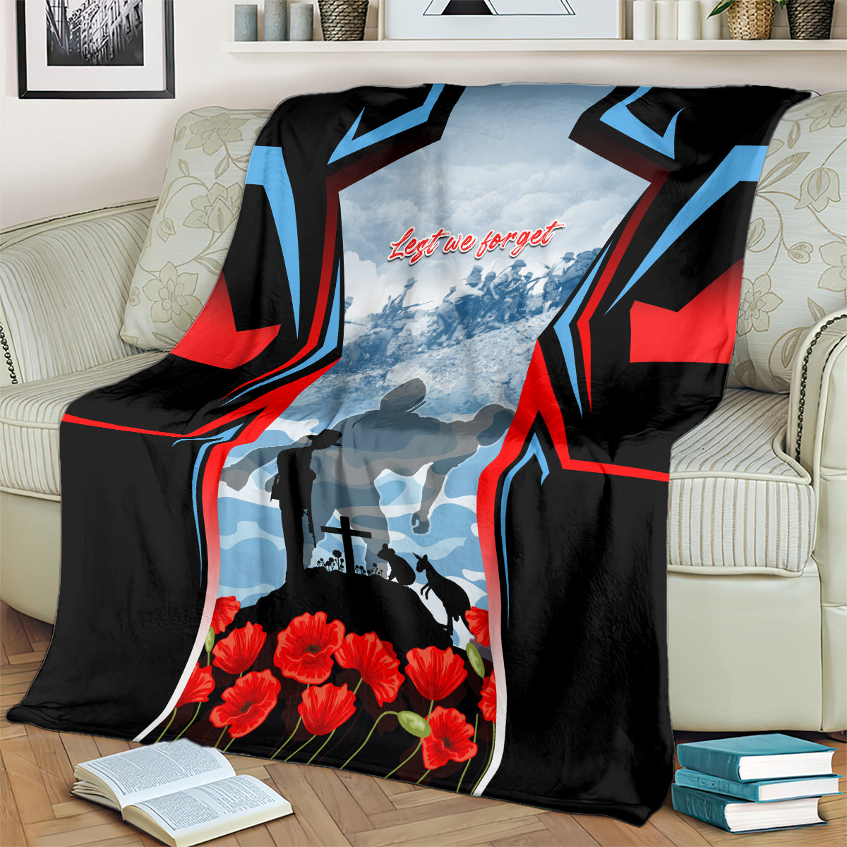 Australia ANZAC Day Blanket Gallipoli Soldiers Simple Style LT05 - Vibe Hoodie Shop