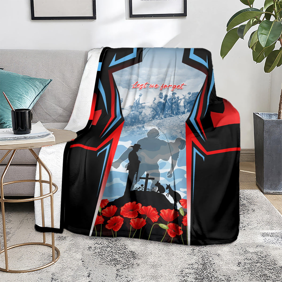 Australia ANZAC Day Blanket Gallipoli Soldiers Simple Style LT05 - Vibe Hoodie Shop