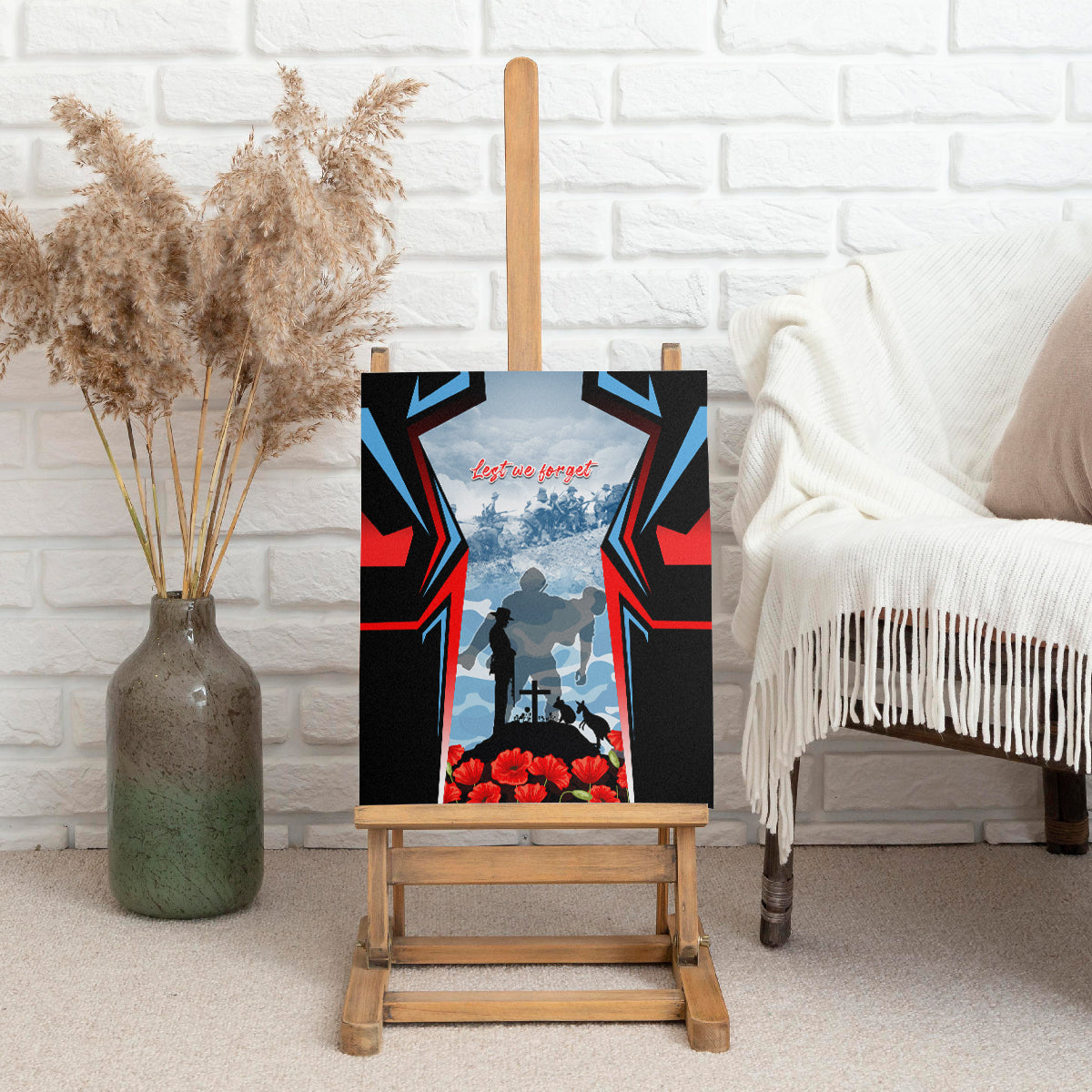 Australia ANZAC Day Canvas Wall Art Gallipoli Soldiers Simple Style