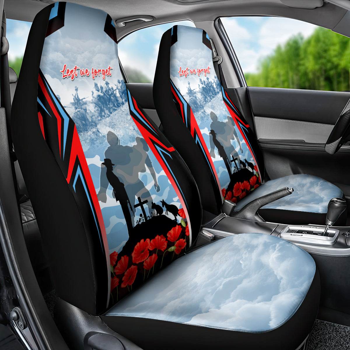 Australia ANZAC Day Car Seat Cover Gallipoli Soldiers Simple Style LT05 - Vibe Hoodie Shop