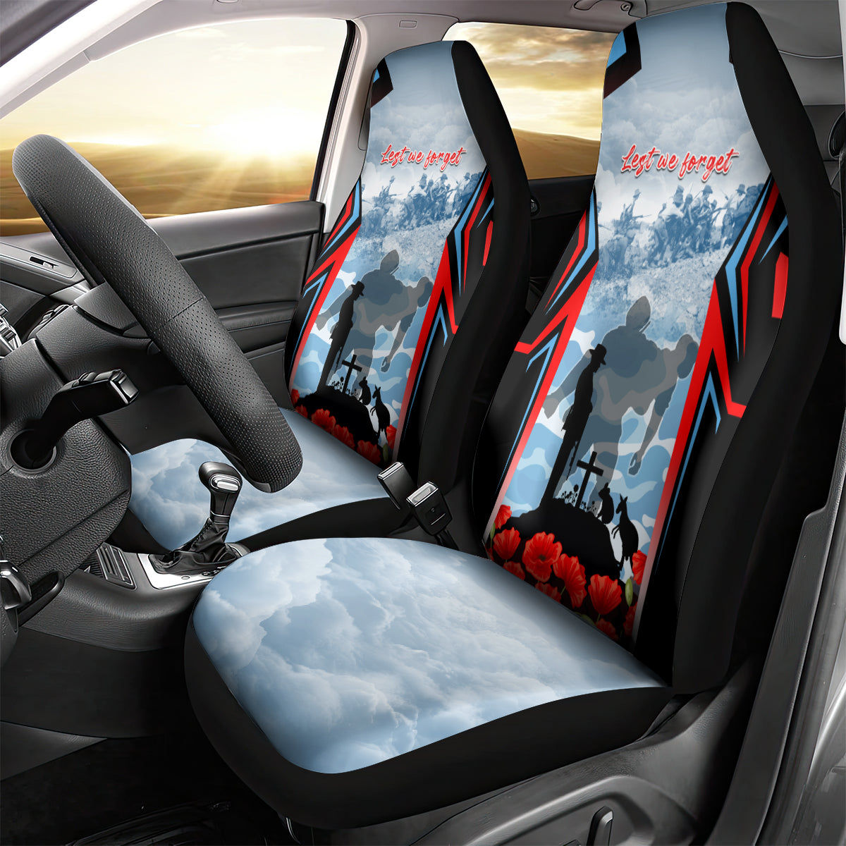 Australia ANZAC Day Car Seat Cover Gallipoli Soldiers Simple Style LT05 - Vibe Hoodie Shop