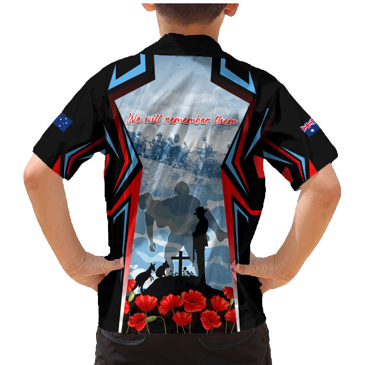 Australia ANZAC Day Family Matching Mermaid Dress and Hawaiian Shirt Gallipoli Soldiers Simple Style