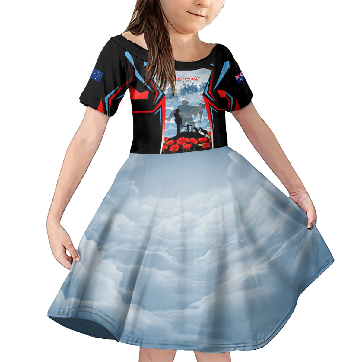 Australia ANZAC Day Family Matching Mermaid Dress and Hawaiian Shirt Gallipoli Soldiers Simple Style