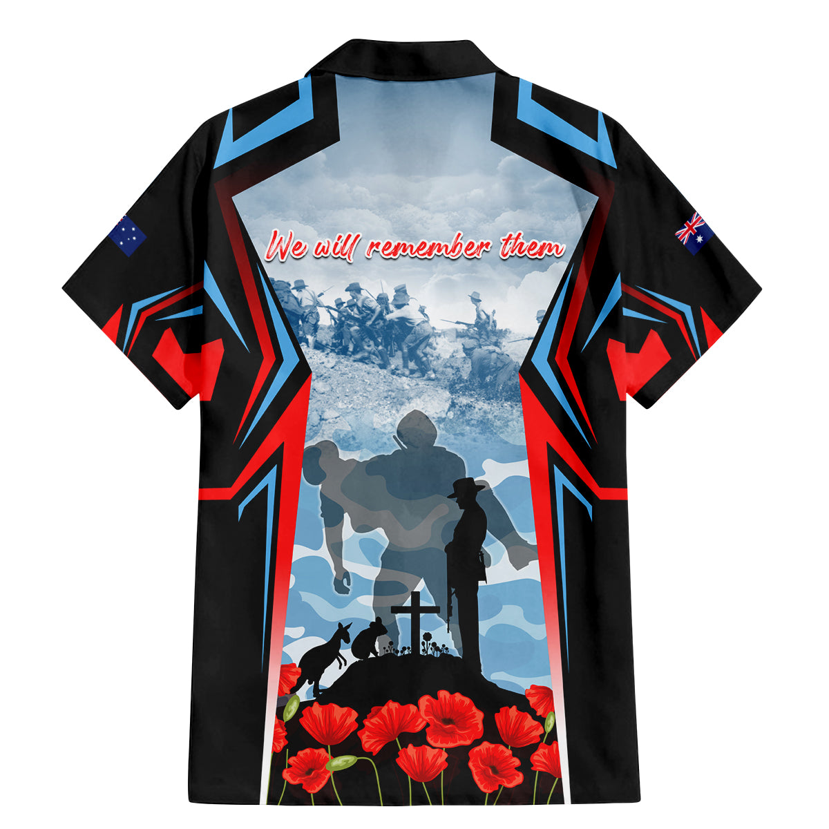 Australia ANZAC Day Family Matching Mermaid Dress and Hawaiian Shirt Gallipoli Soldiers Simple Style