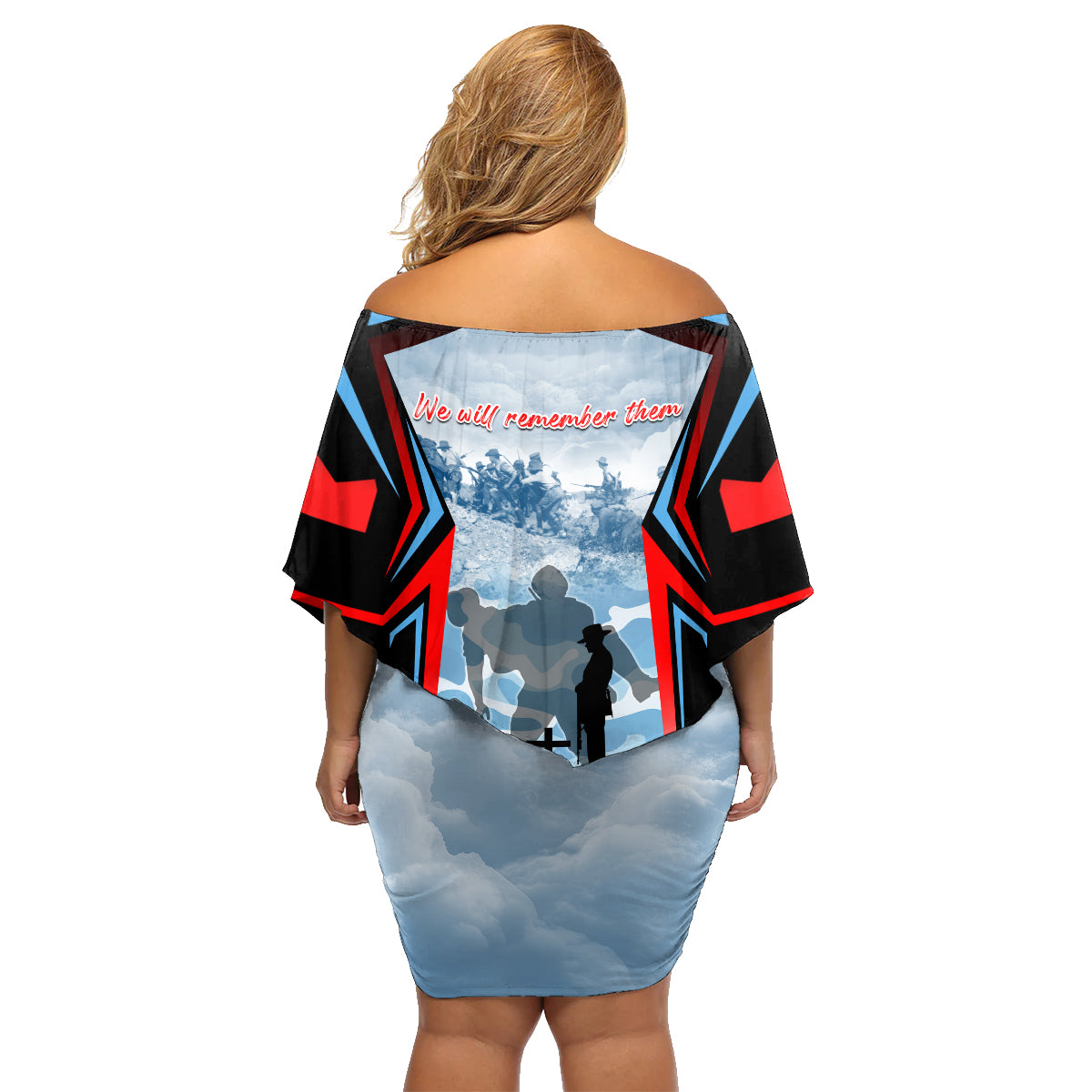 Australia ANZAC Day Family Matching Off Shoulder Short Dress and Hawaiian Shirt Gallipoli Soldiers Simple Style