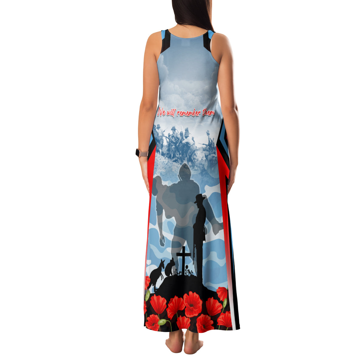 Australia ANZAC Day Family Matching Tank Maxi Dress and Hawaiian Shirt Gallipoli Soldiers Simple Style
