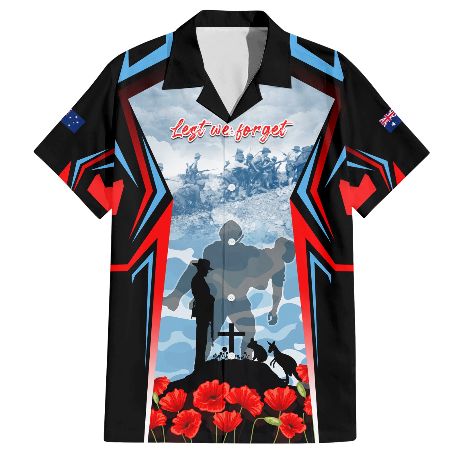 Australia ANZAC Day Hawaiian Shirt Gallipoli Soldiers Simple Style LT05 - Vibe Hoodie Shop