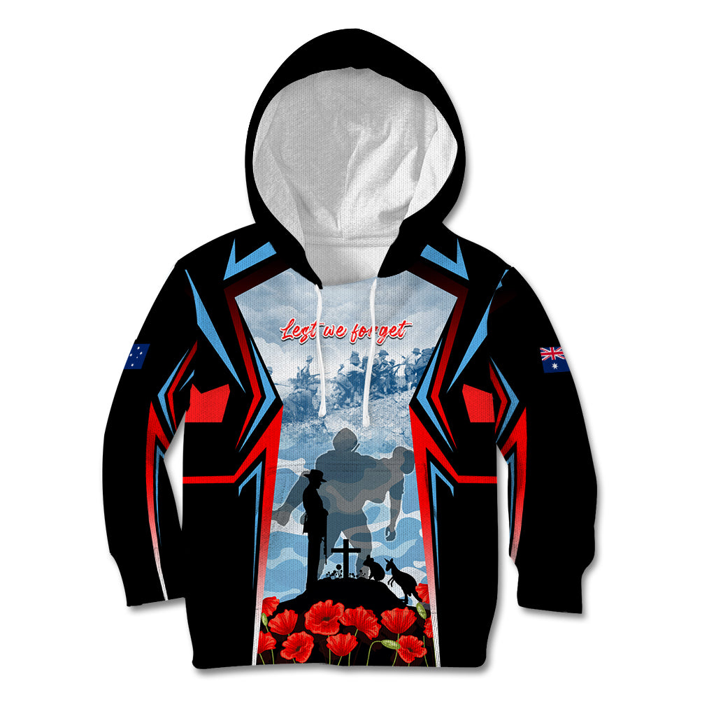Australia ANZAC Day Kid Hoodie Gallipoli Soldiers Simple Style LT05 - Vibe Hoodie Shop