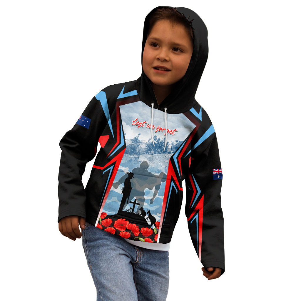 Australia ANZAC Day Kid Hoodie Gallipoli Soldiers Simple Style LT05 - Vibe Hoodie Shop