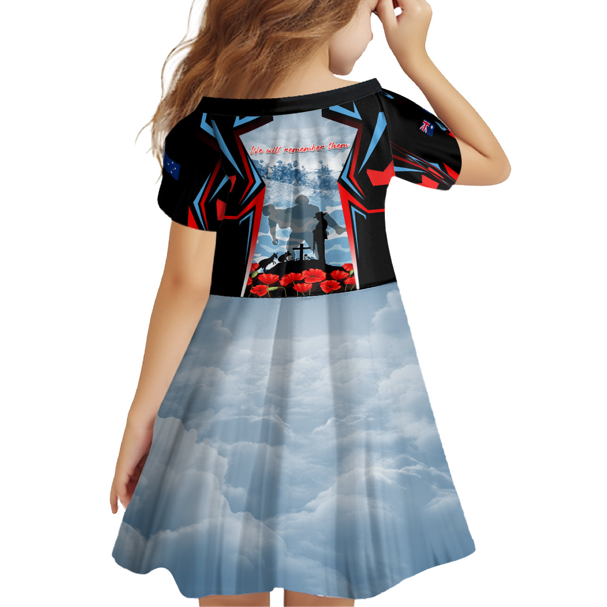 Australia ANZAC Day Kid Short Sleeve Dress Gallipoli Soldiers Simple Style LT05 - Vibe Hoodie Shop