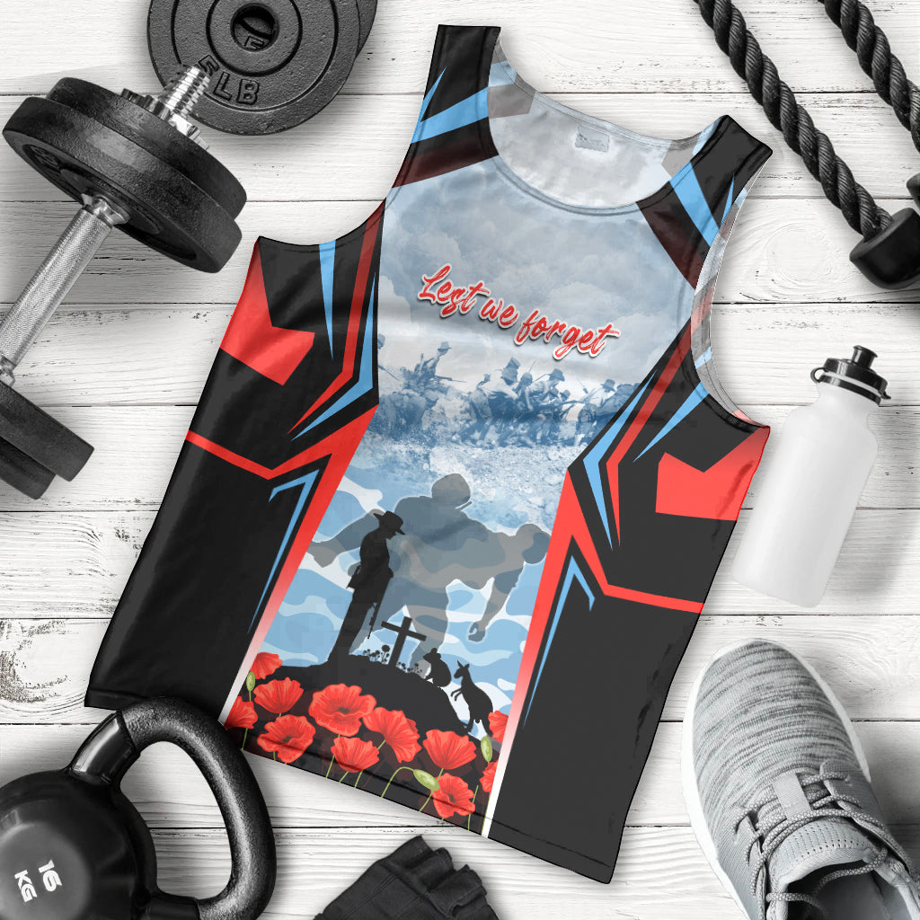 Australia ANZAC Day Men Tank Top Gallipoli Soldiers Simple Style LT05 - Vibe Hoodie Shop