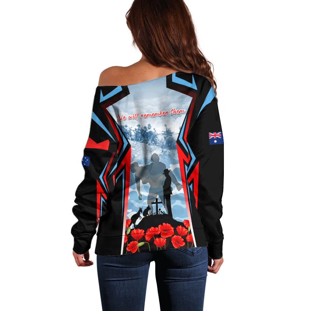 Australia ANZAC Day Off Shoulder Sweater Gallipoli Soldiers Simple Style LT05 - Vibe Hoodie Shop