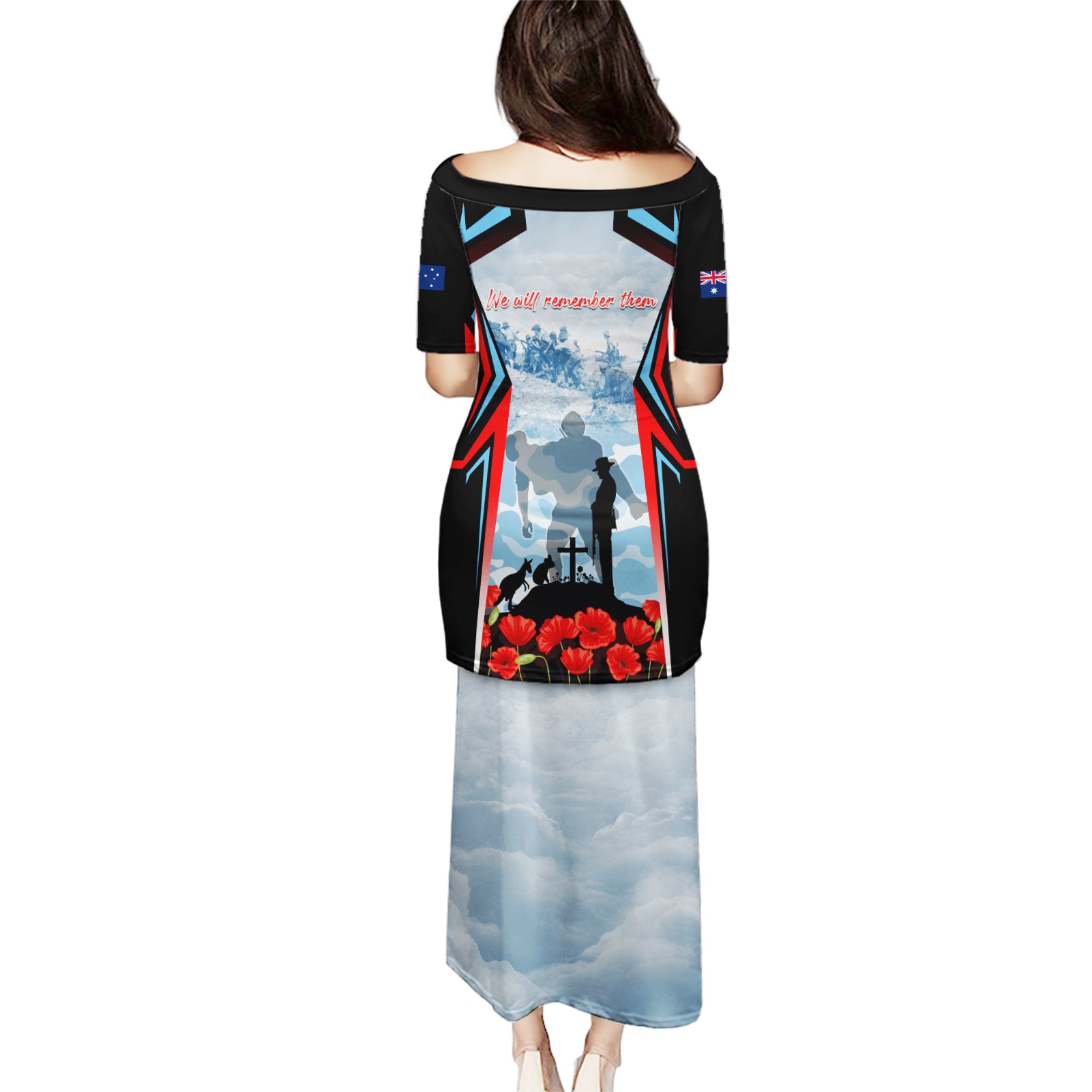 Australia ANZAC Day Puletasi Gallipoli Soldiers Simple Style