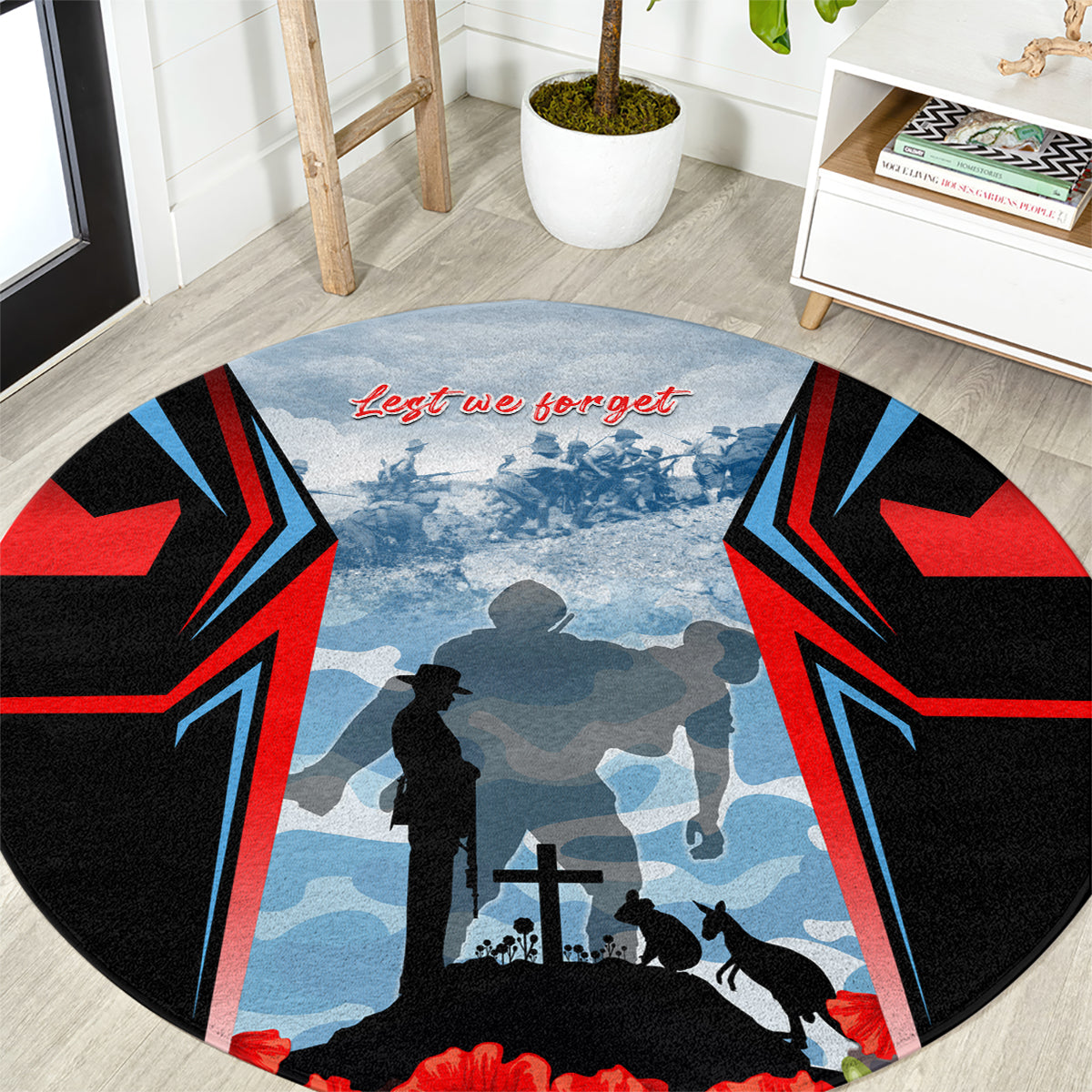 Australia ANZAC Day Round Carpet Gallipoli Soldiers Simple Style