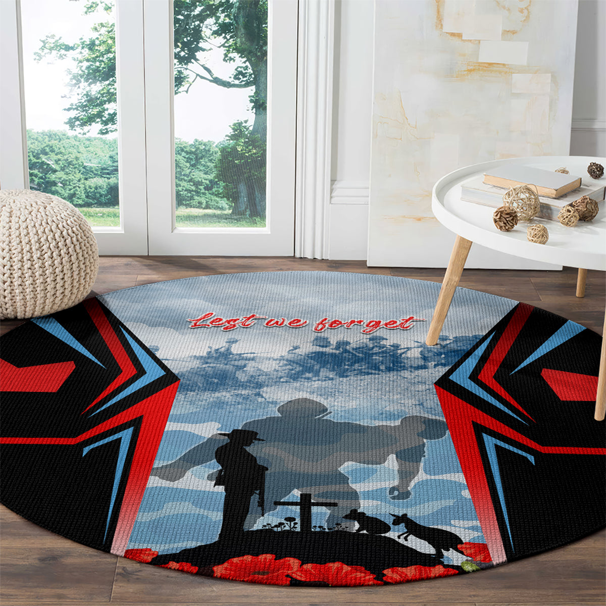 Australia ANZAC Day Round Carpet Gallipoli Soldiers Simple Style