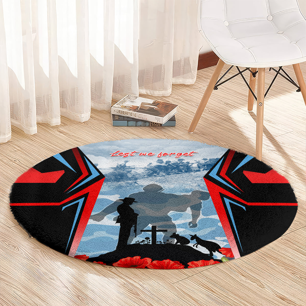 Australia ANZAC Day Round Carpet Gallipoli Soldiers Simple Style