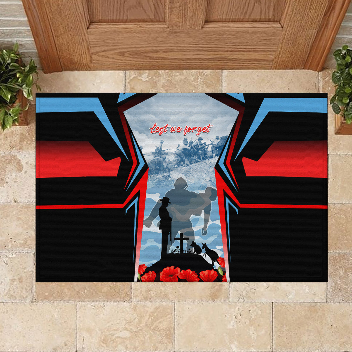 Australia ANZAC Day Rubber Doormat Gallipoli Soldiers Simple Style