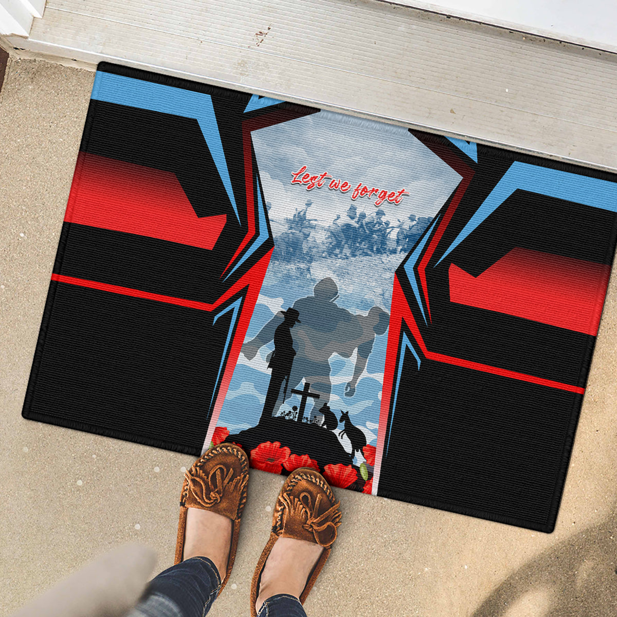 Australia ANZAC Day Rubber Doormat Gallipoli Soldiers Simple Style