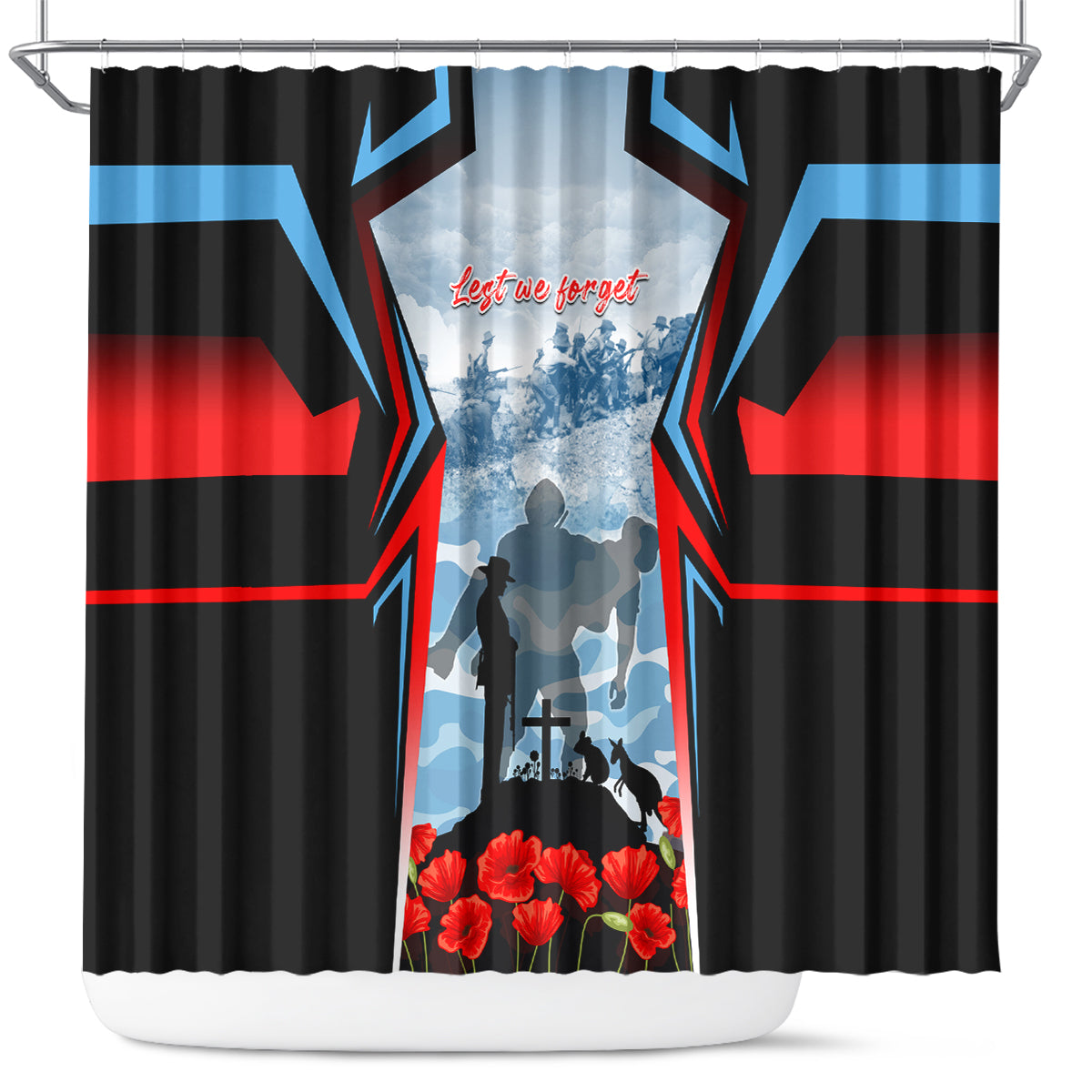 Australia ANZAC Day Shower Curtain Gallipoli Soldiers Simple Style