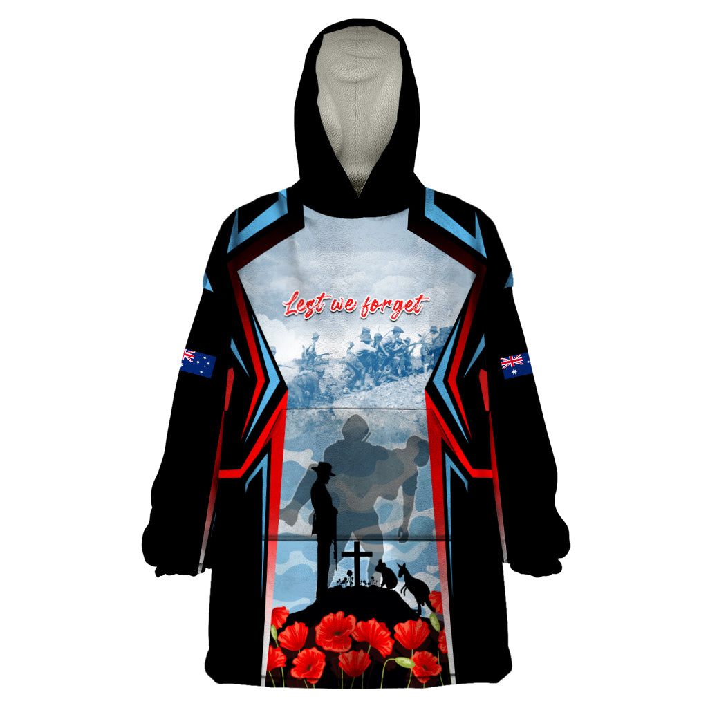 Australia ANZAC Day Wearable Blanket Hoodie Gallipoli Soldiers Simple Style LT05 - Vibe Hoodie Shop