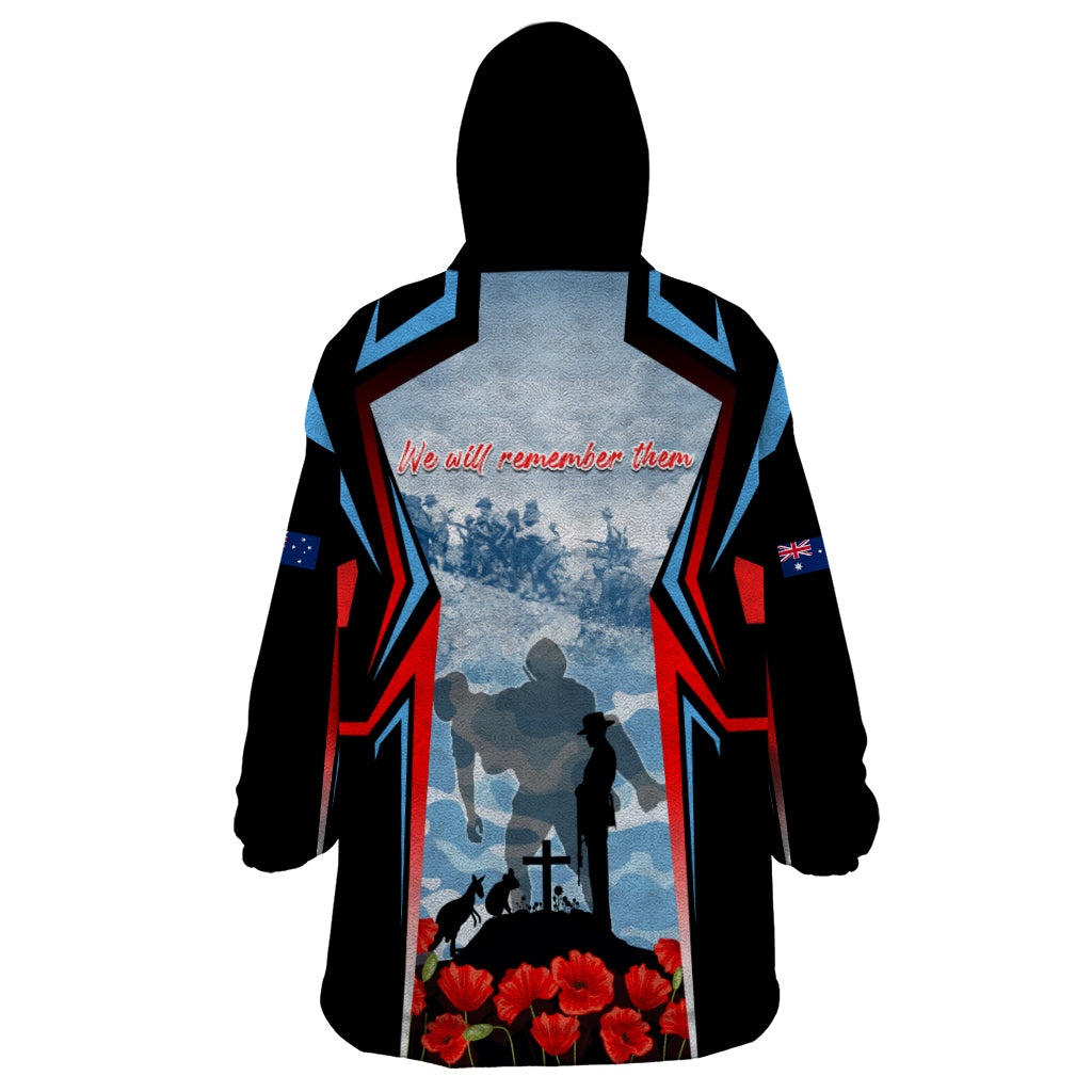 Australia ANZAC Day Wearable Blanket Hoodie Gallipoli Soldiers Simple Style LT05 - Vibe Hoodie Shop