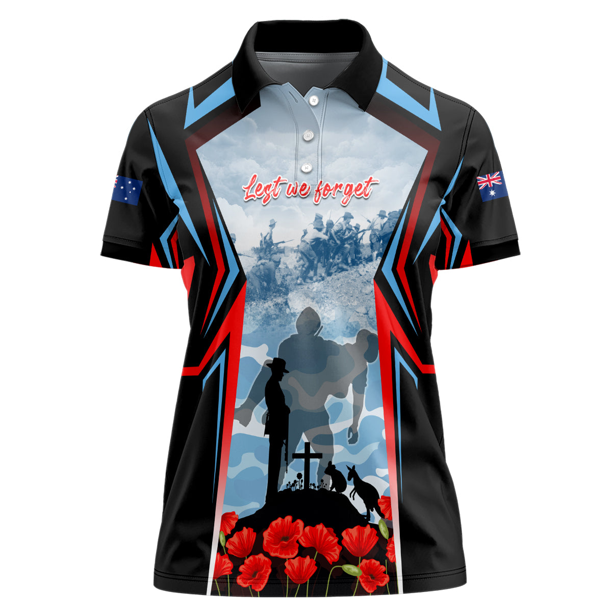 Australia ANZAC Day Women Polo Shirt Gallipoli Soldiers Simple Style LT05 - Vibe Hoodie Shop