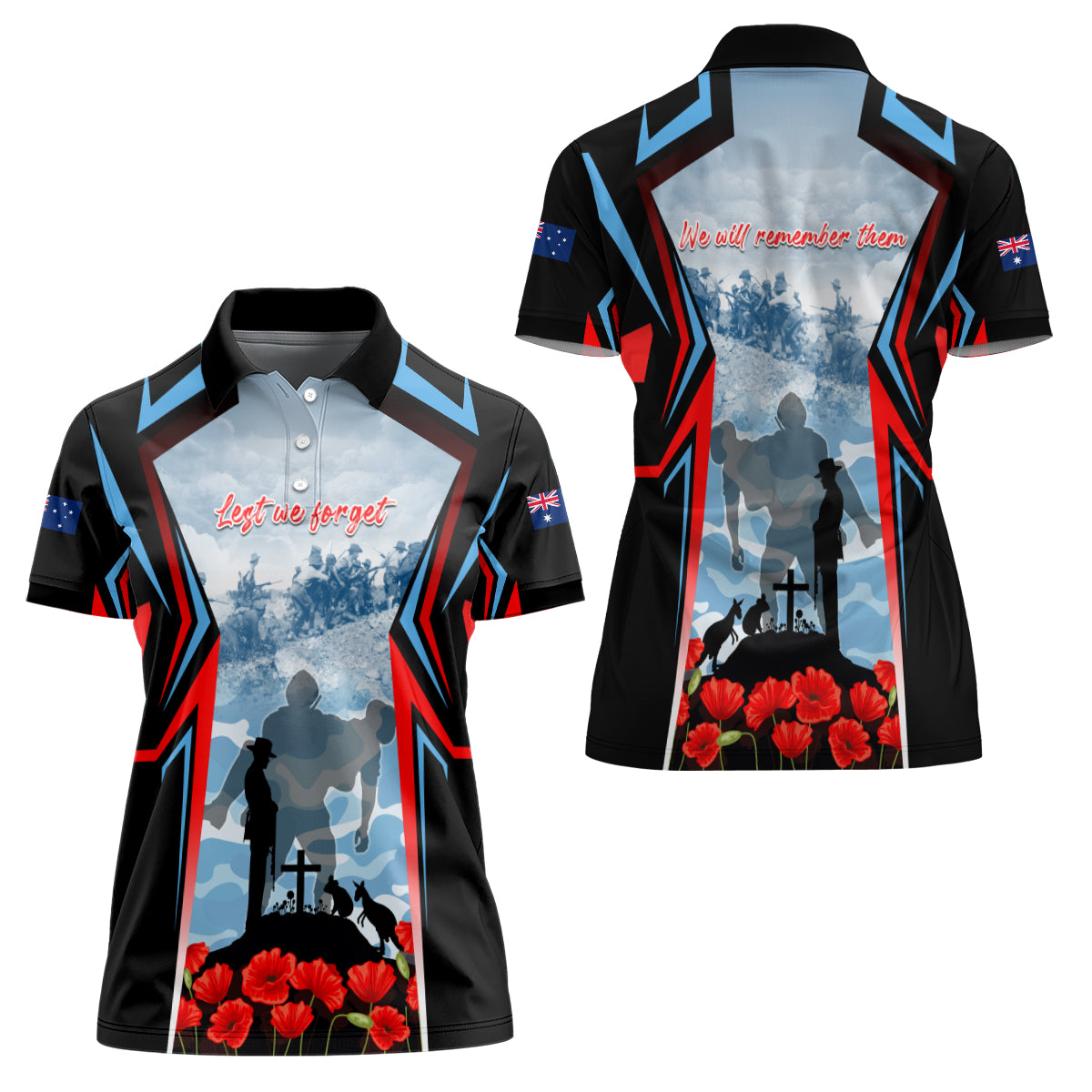 Australia ANZAC Day Women Polo Shirt Gallipoli Soldiers Simple Style LT05 - Vibe Hoodie Shop