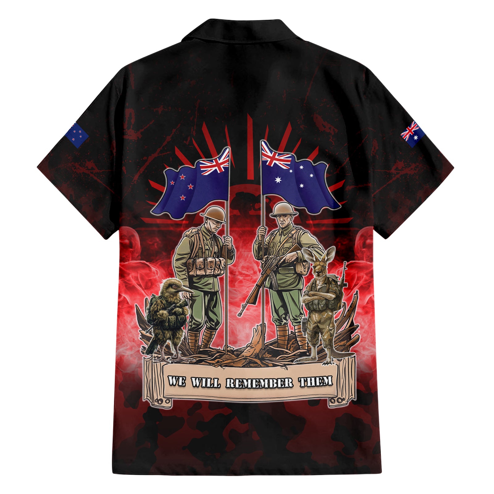 Australia And New Zealand ANZAC Day Hawaiian Shirt Soldiers Lest We Forget LT05 - Vibe Hoodie Shop