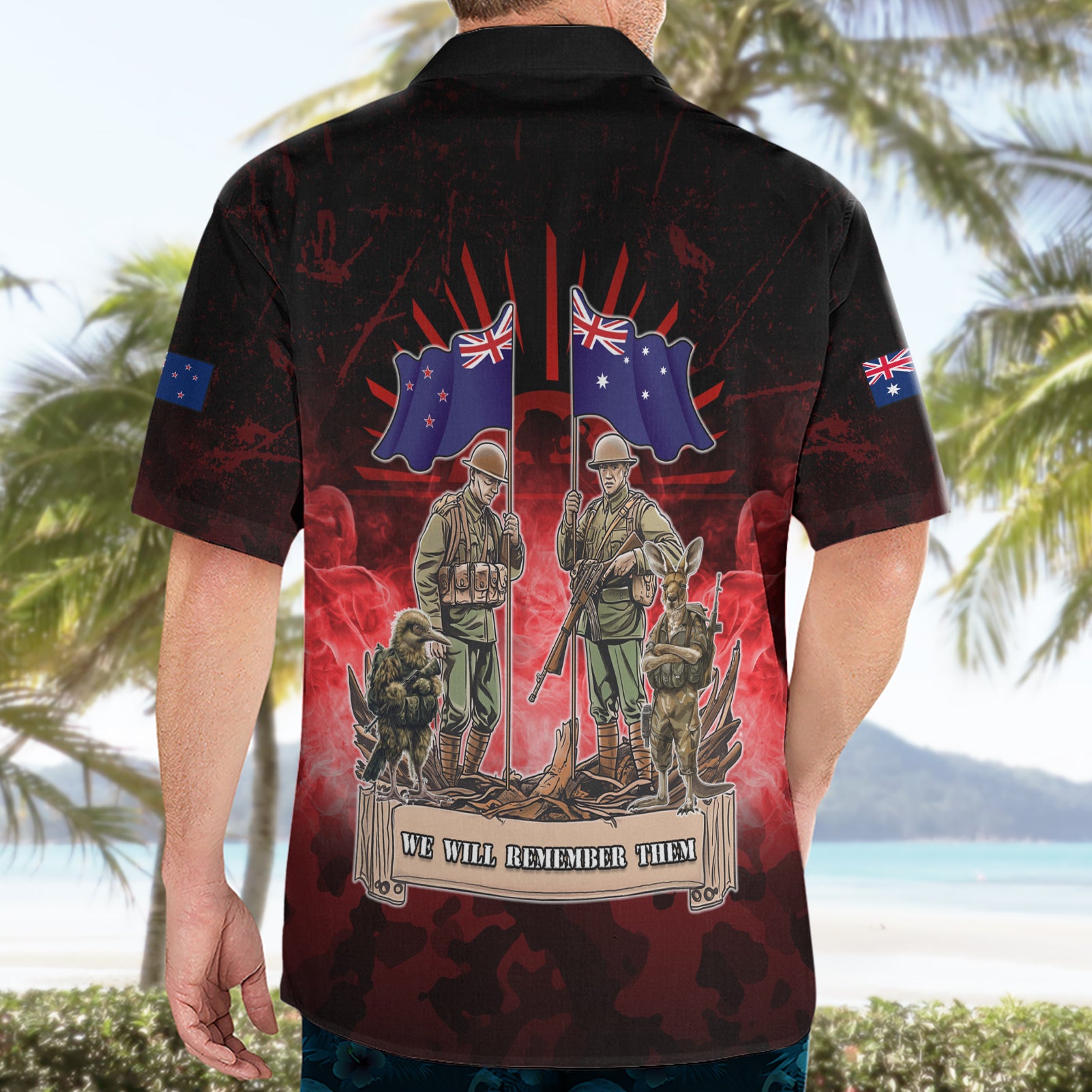 Australia And New Zealand ANZAC Day Hawaiian Shirt Soldiers Lest We Forget LT05 - Vibe Hoodie Shop