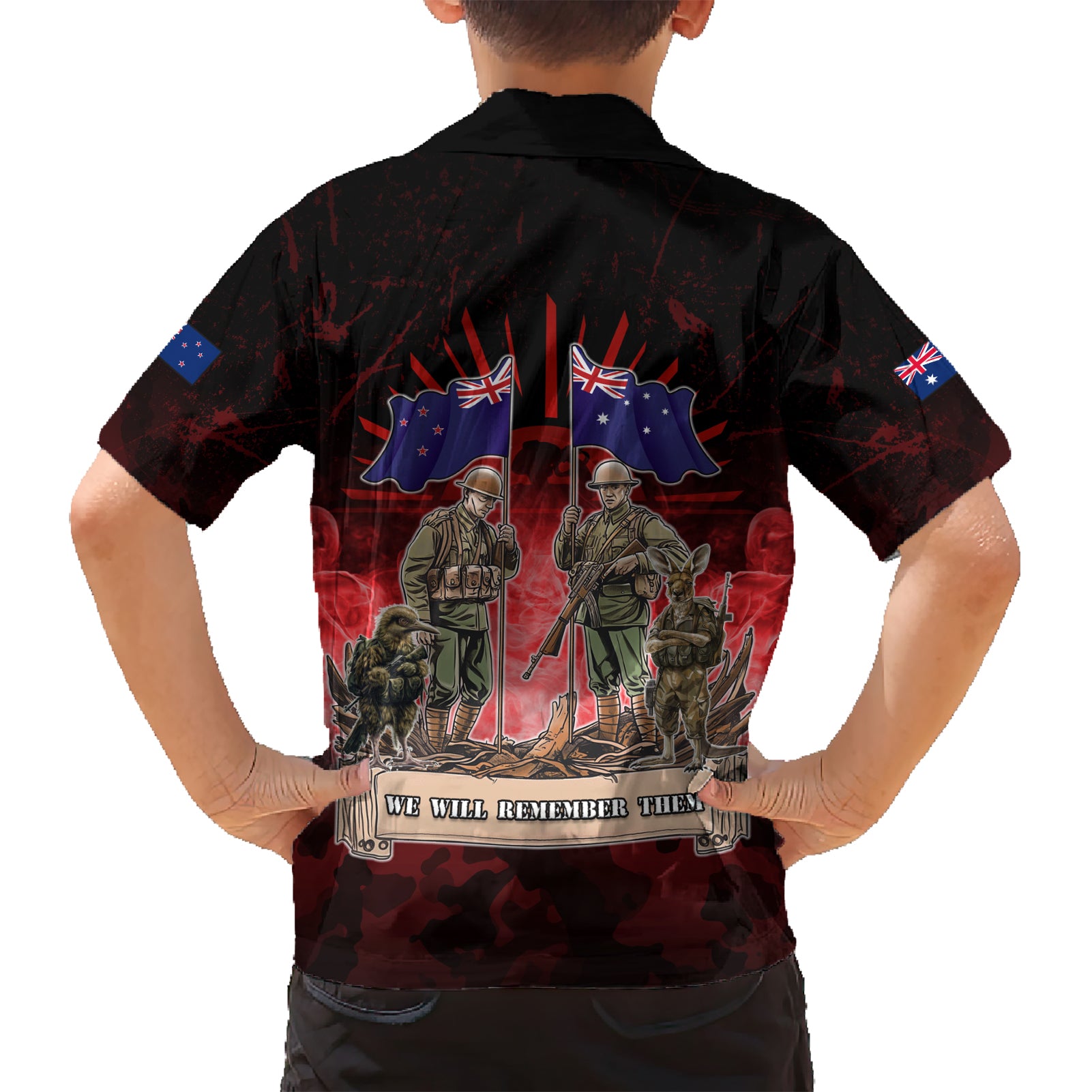 Australia And New Zealand ANZAC Day Hawaiian Shirt Soldiers Lest We Forget LT05 - Vibe Hoodie Shop