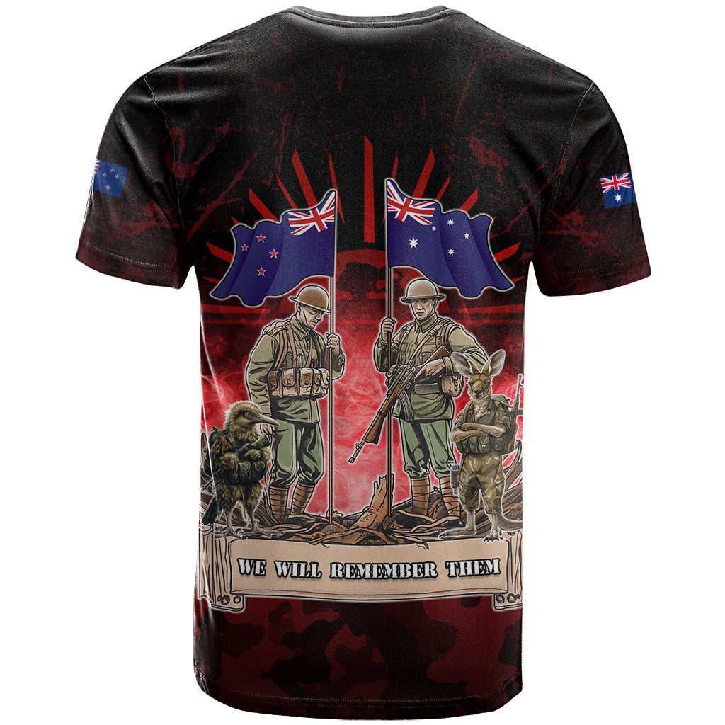 Australia And New Zealand ANZAC Day T Shirt Soldiers Lest We Forget LT05 - Vibe Hoodie Shop