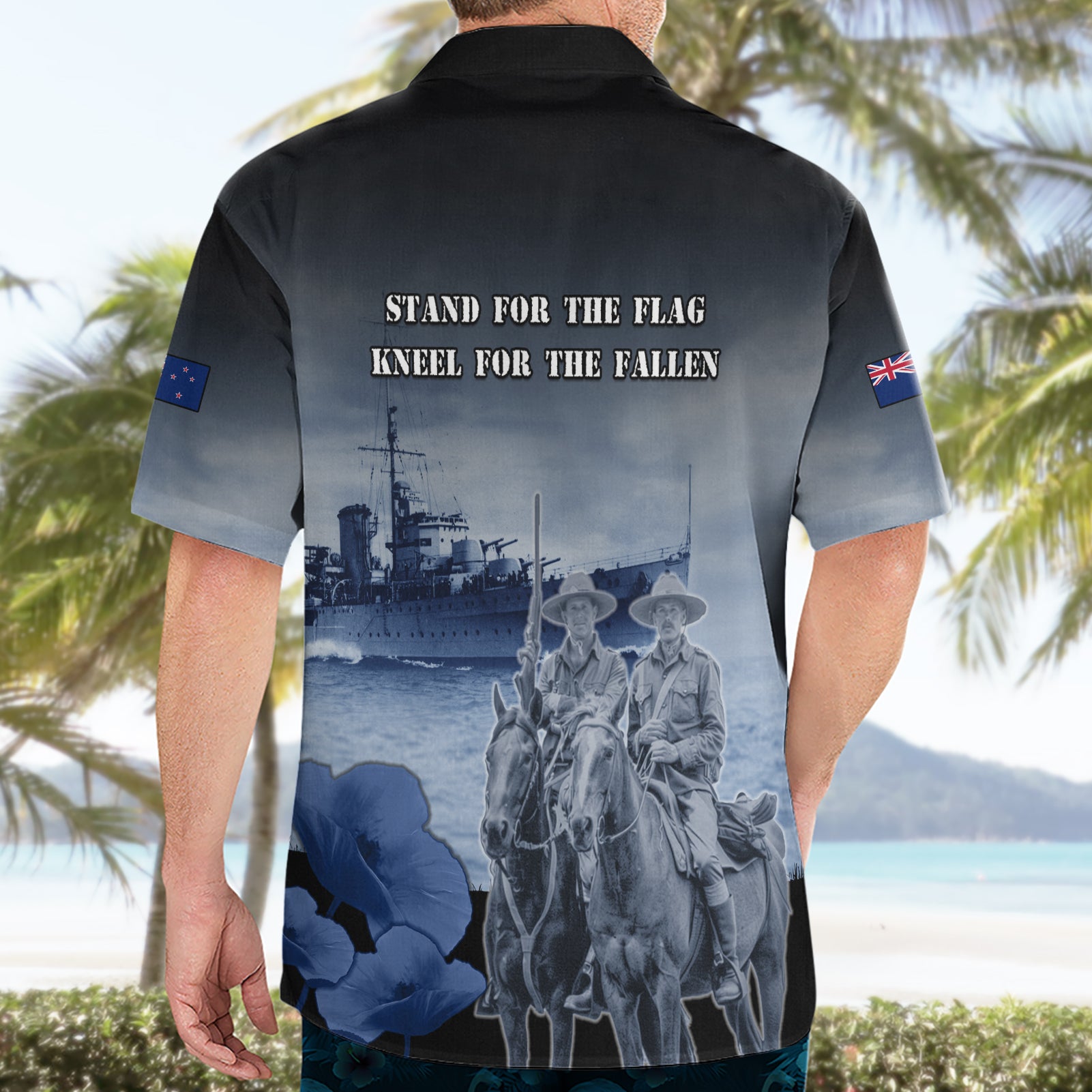 New Zealand ANZAC Day Hawaiian Shirt HMNZS Achilles We Will Remember Them LT05 - Vibe Hoodie Shop