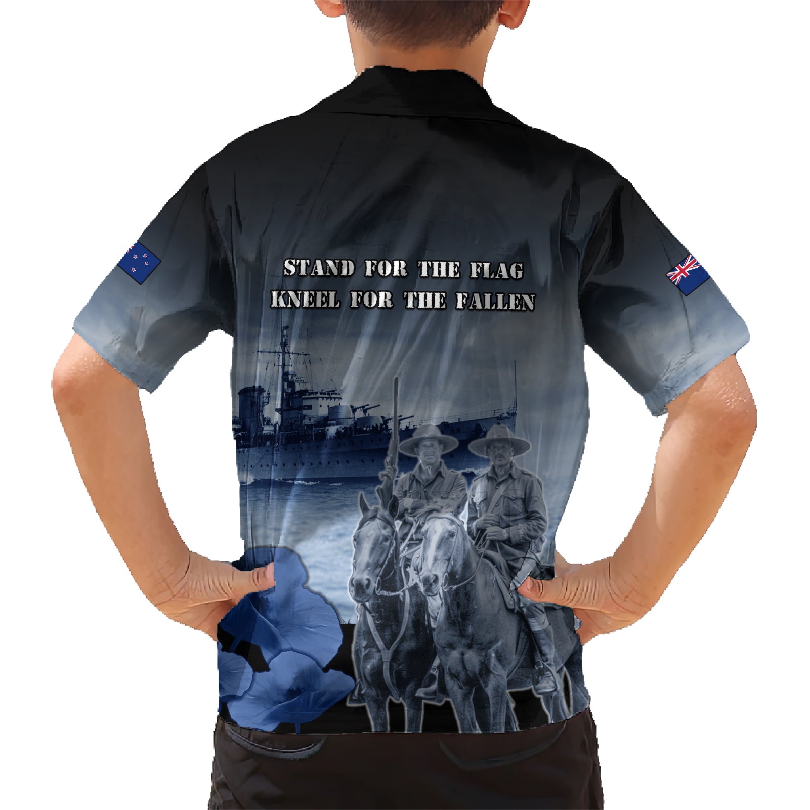 New Zealand ANZAC Day Hawaiian Shirt HMNZS Achilles We Will Remember Them LT05 - Vibe Hoodie Shop