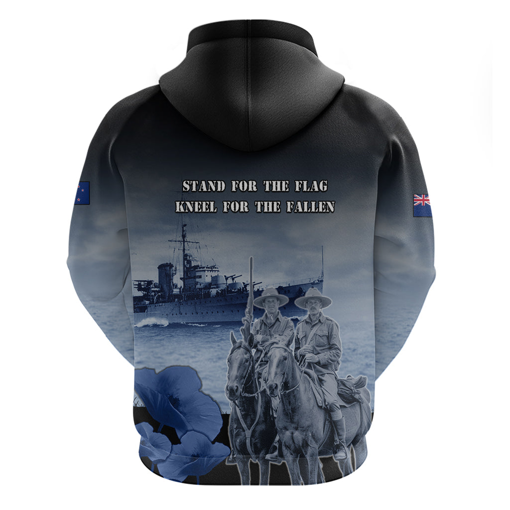 New Zealand ANZAC Day Hoodie HMNZS Achilles We Will Remember Them LT05 - Vibe Hoodie Shop