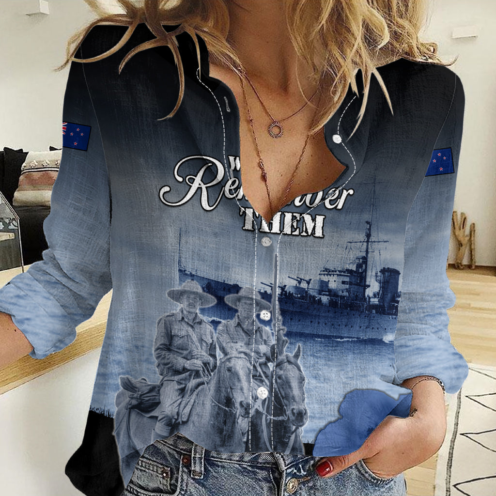 New Zealand ANZAC Day Women Casual Shirt HMNZS Achilles We Will Remember Them LT05 - Vibe Hoodie Shop
